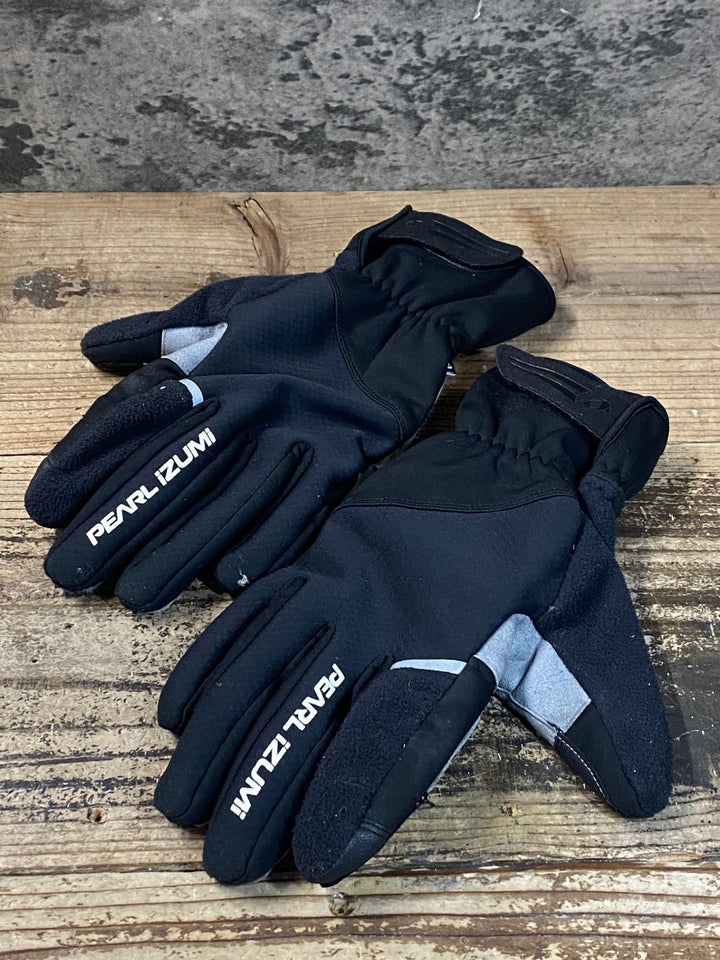 JR217 パールイズミ PEARL iZUMi 長指ウィンターグローブ 黒 M 裏起毛 黒タグ 擦れあり