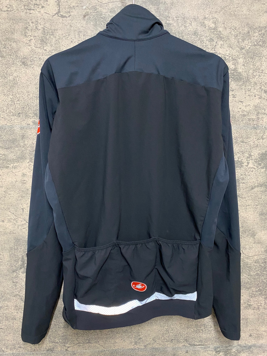 KG028 カステリ CASTELLI ROSSO CORSA 長袖 サイクルジャケット 黒 M Polartec rain or shine