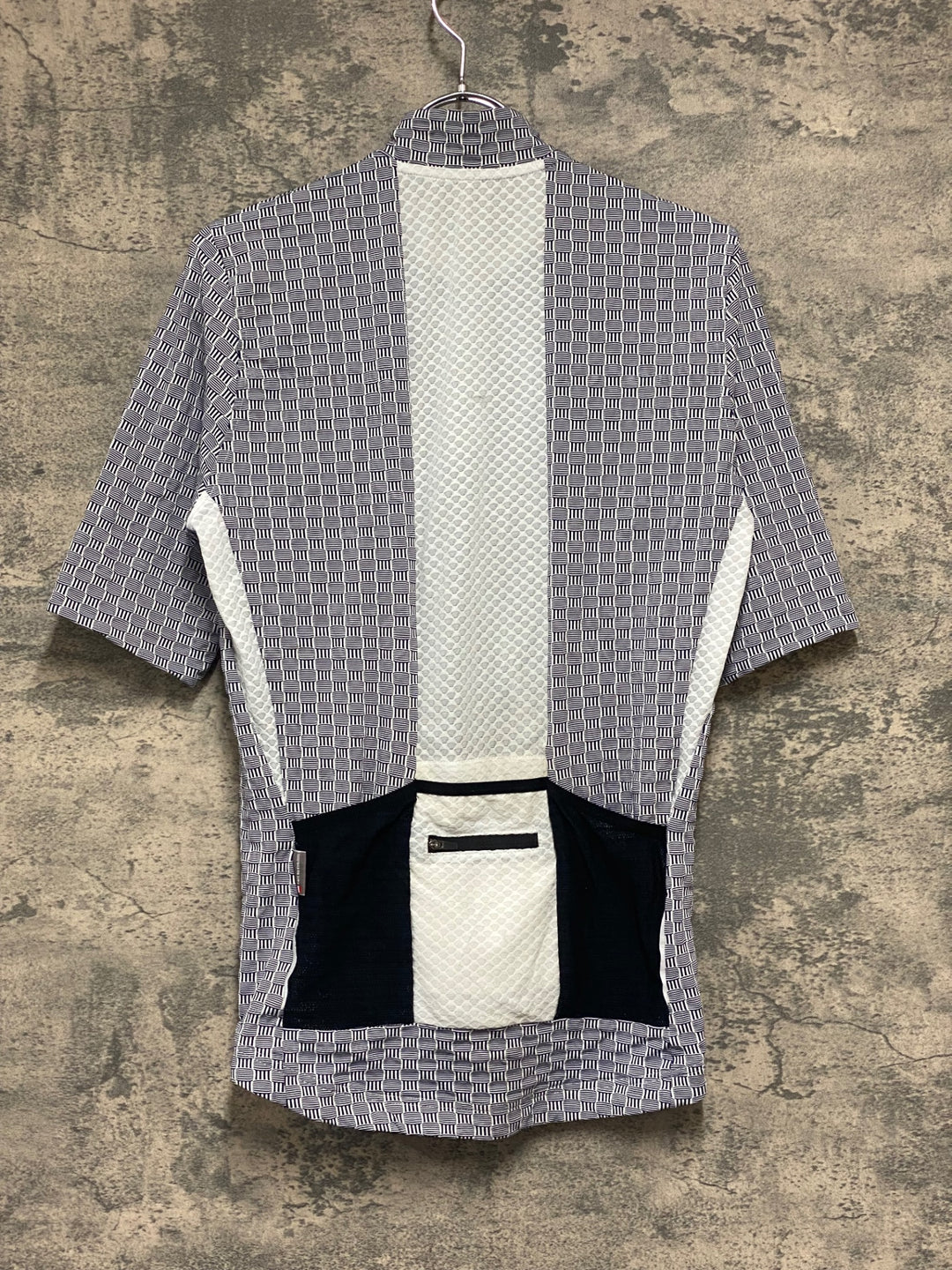KR589 カフェドシクリステ Cafe du Cycliste FRANCINE Man 半袖 サイクルジャージ 紺白 L
