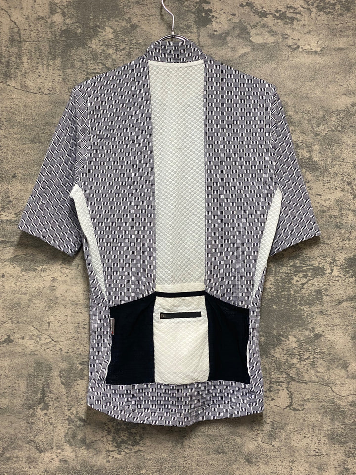 KR589 カフェドシクリステ Cafe du Cycliste FRANCINE Man 半袖 サイクルジャージ 紺白 L