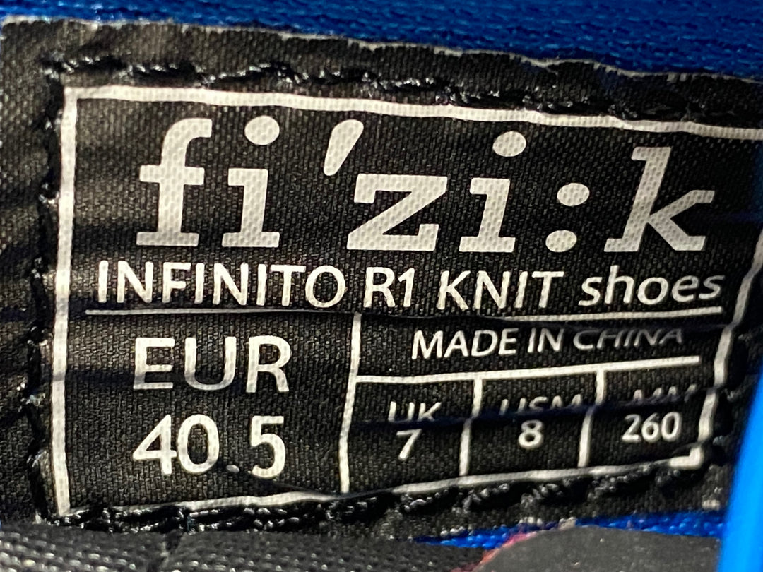 JS464 フィジーク fizik INFINITO R1 KNIT SHOES ビンディングシューズ EUR40.5 3穴 赤 ※ジャンク