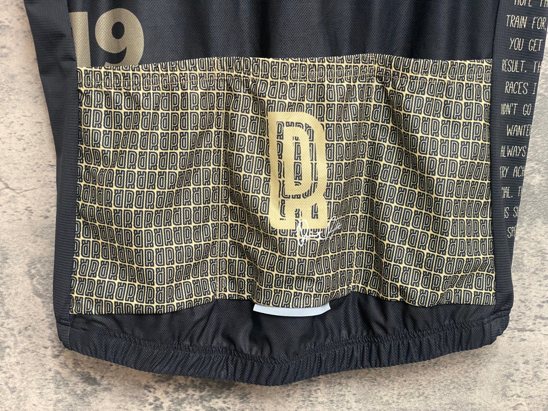 JN356 primoz roglic Cycling Jersey Tokyo Gold 半袖 サイクルジャージ 総柄 M