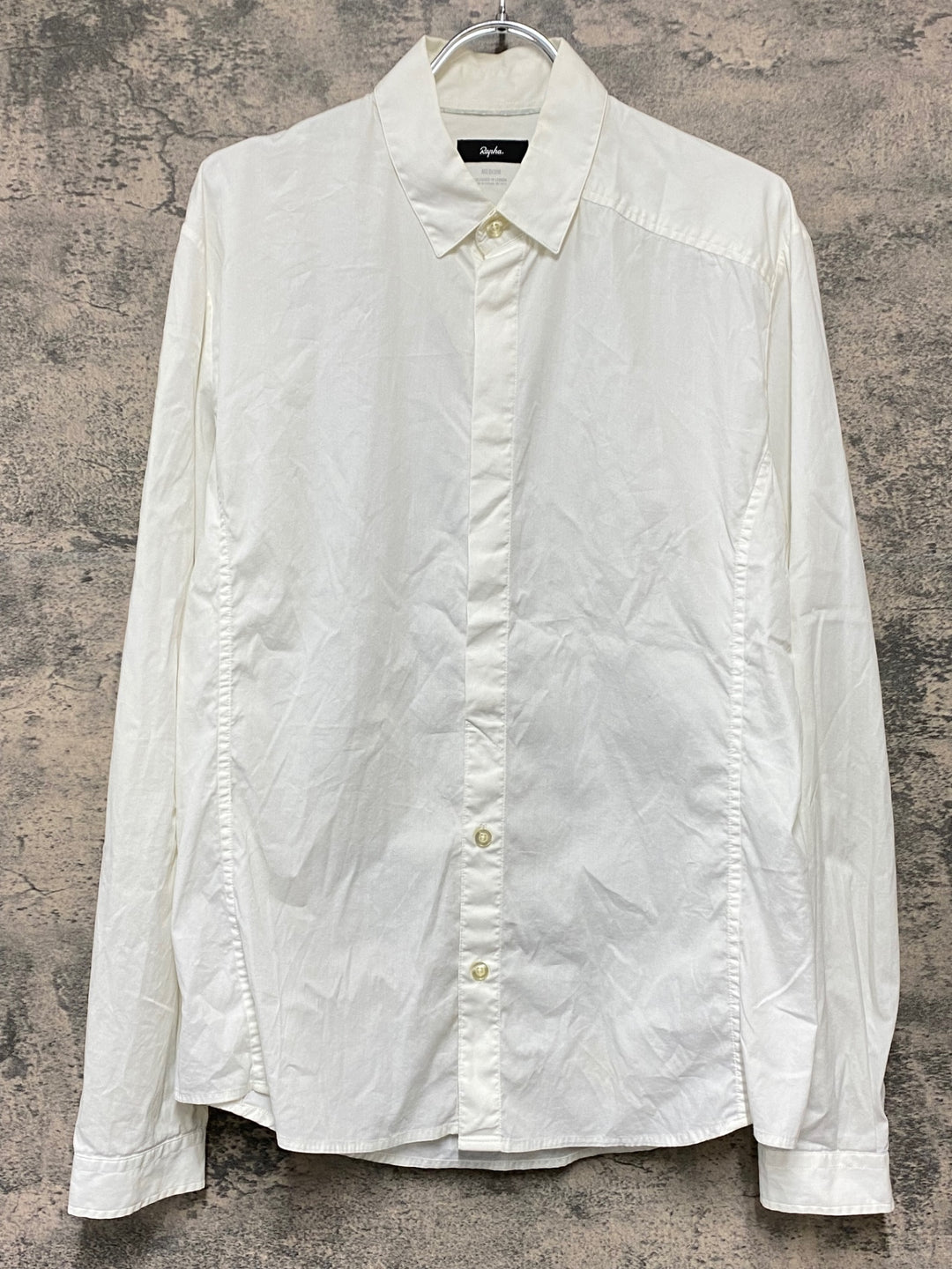 KI185 ラファ Rapha LONG SLEEVE SHIRT 長袖 シャツ 白 M ※裾小穴