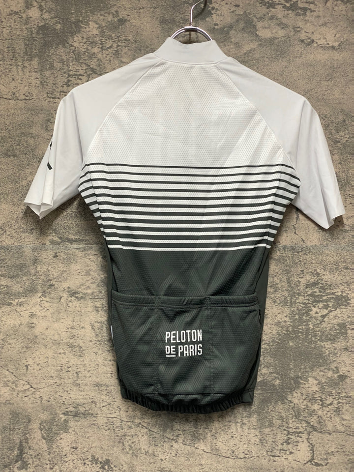 JJ323 プロトンドパリ PELOTON DE PARIS 半袖サイクルジャージ 白緑 XS