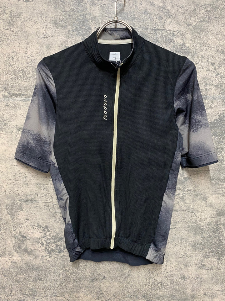 JQ532 イザドア Isadore signature climber's jersey 半袖サイクルジャージ 黒 XS 穴開き