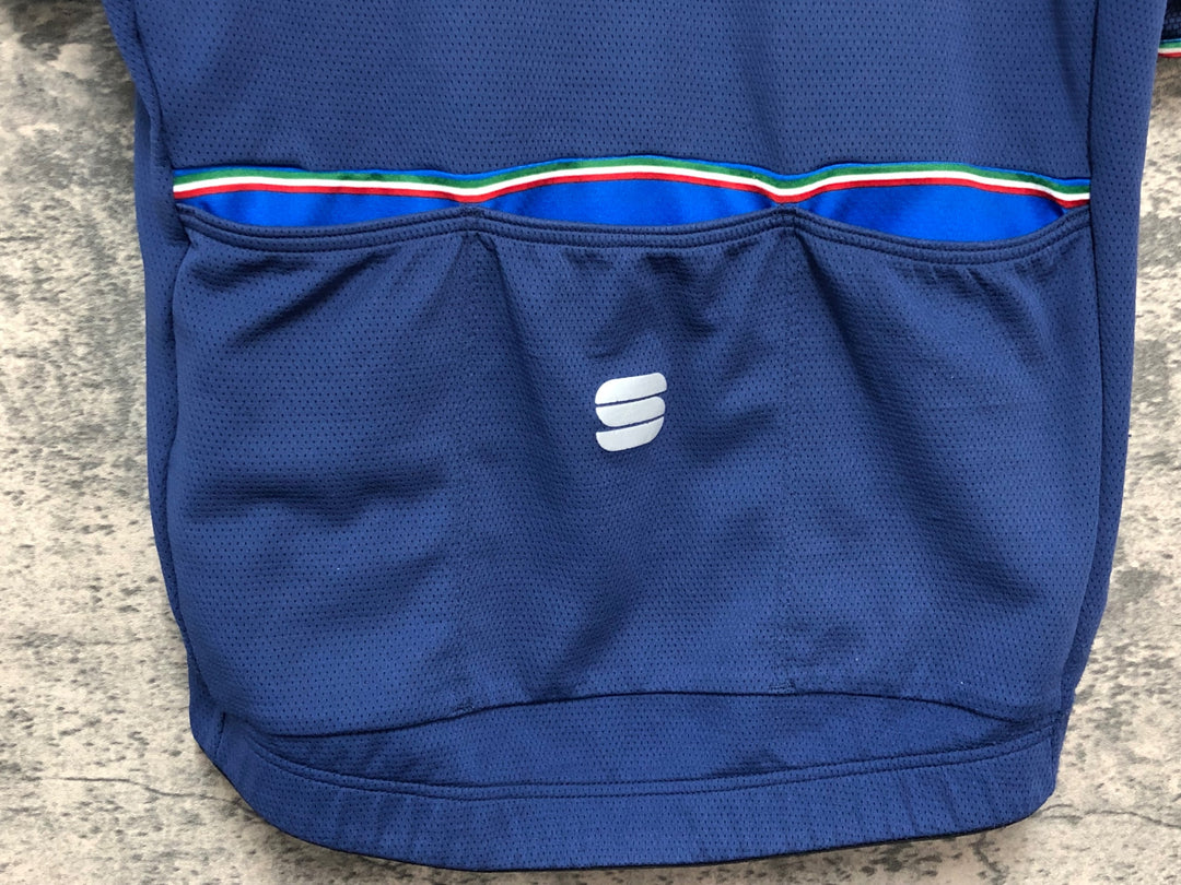 KD644 スポーツフル sportful 半袖 サイクルジャージ 青 M