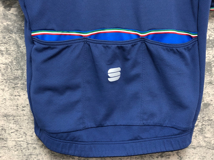 KD644 スポーツフル sportful 半袖 サイクルジャージ 青 M