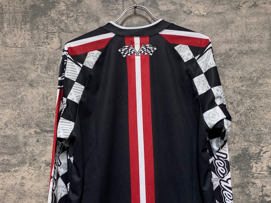JV400 トロイリーデザイン Troy Lee Design 長袖ジャージ 黒白 S 汚れ