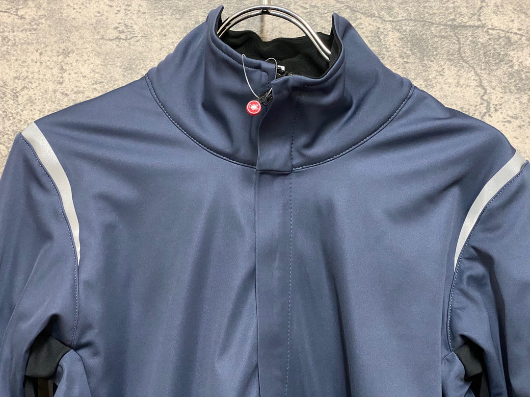 JQ759 カステリ CASTELLI ALPHA DOPPIO ROS JACKET 長袖 サイクルジャケット グレー M ROSSOCORSA WINDSTOPPER