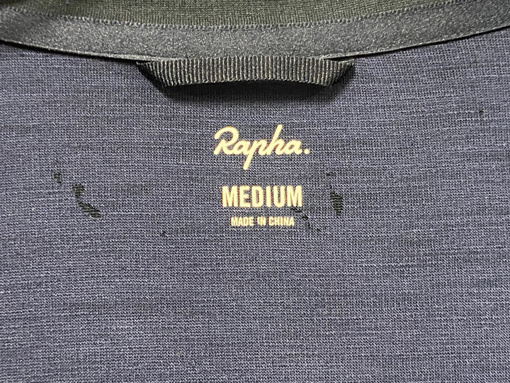 KM927 ラファ Rapha LONG SLEEVE BREVET JERSEY 長袖 サイクルジャージ 紺 M