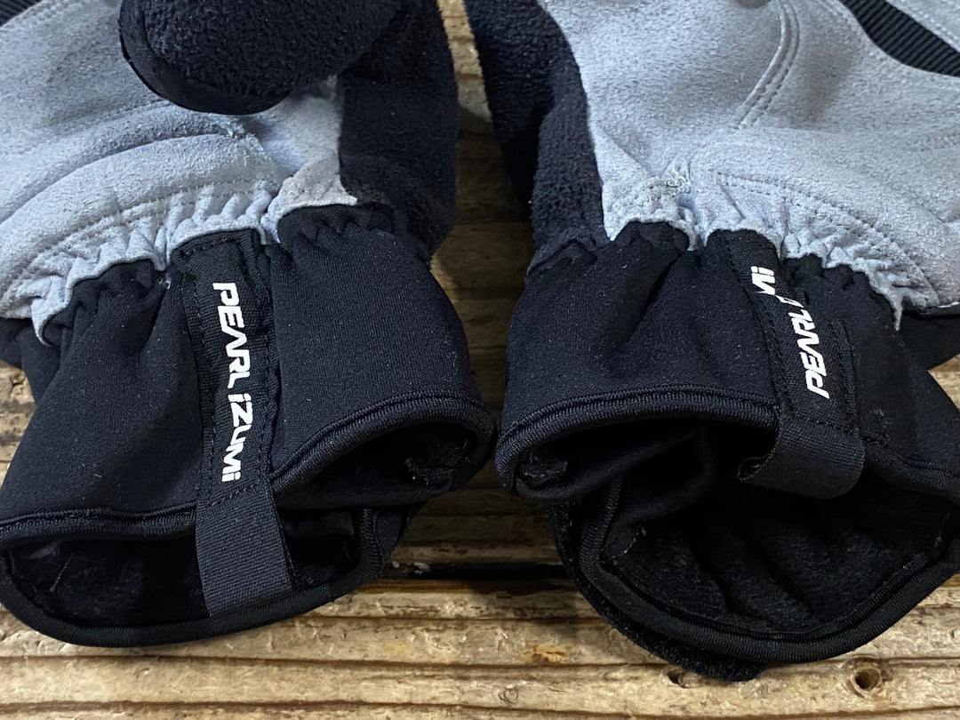 KJ041 パールイズミ PEARL iZUMi 長指 ウィンターグローブ 黒 L 裏起毛 ※擦れ