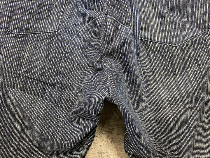 JM256 カペルミュール KAPELMUUR ショート サイクルパンツ 青 L 児島デニム ※ダメージ