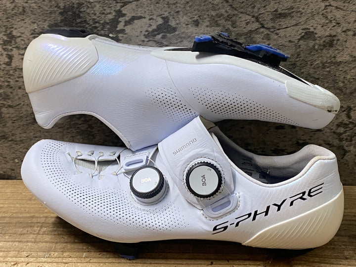 KJ716 シマノ SHIMANO S-PHYRE SH-RC903M W01 E ビンディングシューズ EU40.5 3穴 白