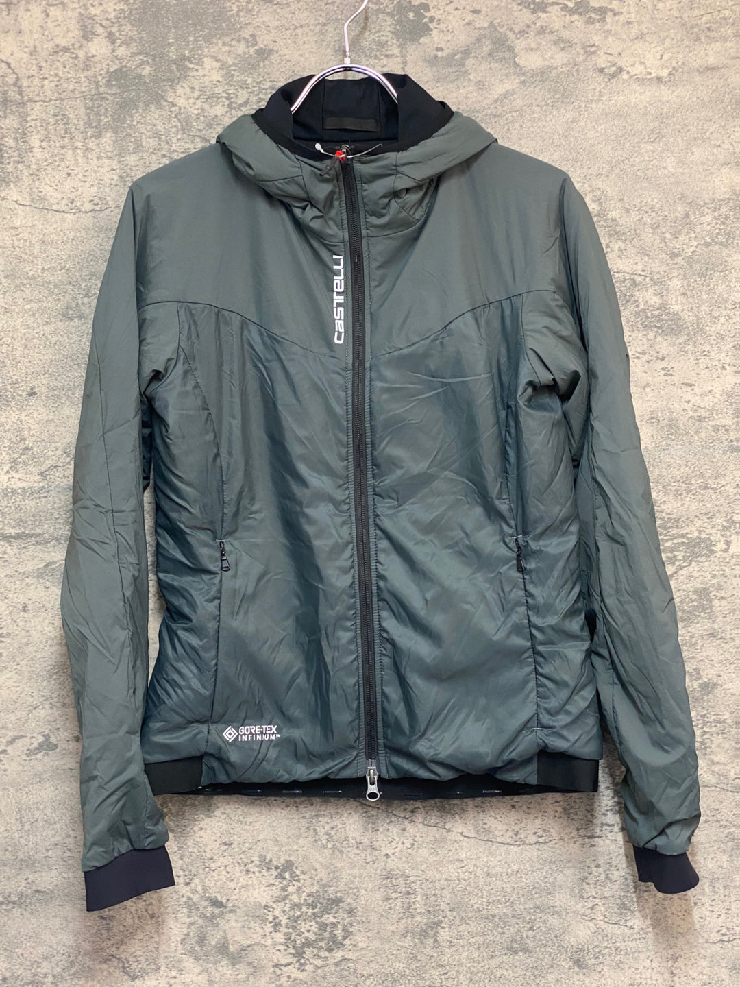KL521 カステリ CASTELLI GORE TEX INFINIUM サイクルダウンジャケット 緑 S