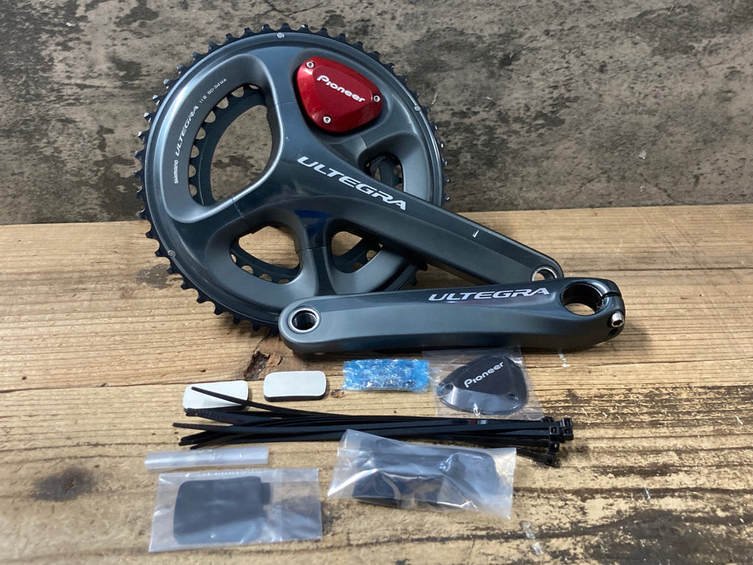 KF546 パイオニア Pioneer シマノ SHIMANO アルテグラ ULTEGRA FC-6800 パワーメーター クランクセット 50/34T 170mm 接続確認済