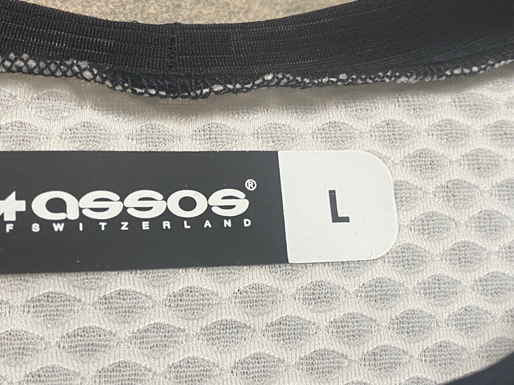JY645 アソス ASSOS EQUIPE RSR 半袖 ジップレス サイクルジャージ 白 黒 L