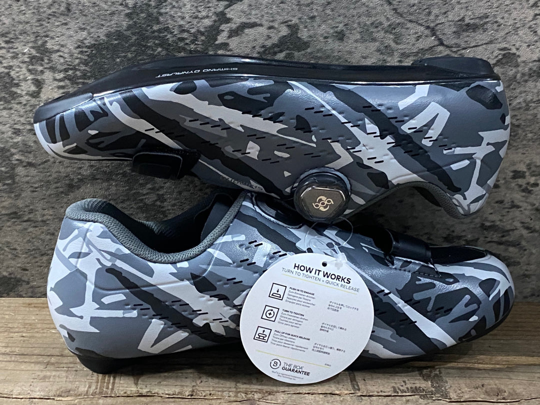KG198 シマノ SHIMANO RP5 SH-RP501 ビンディングシューズ   3穴  GRAY CAMO EU40