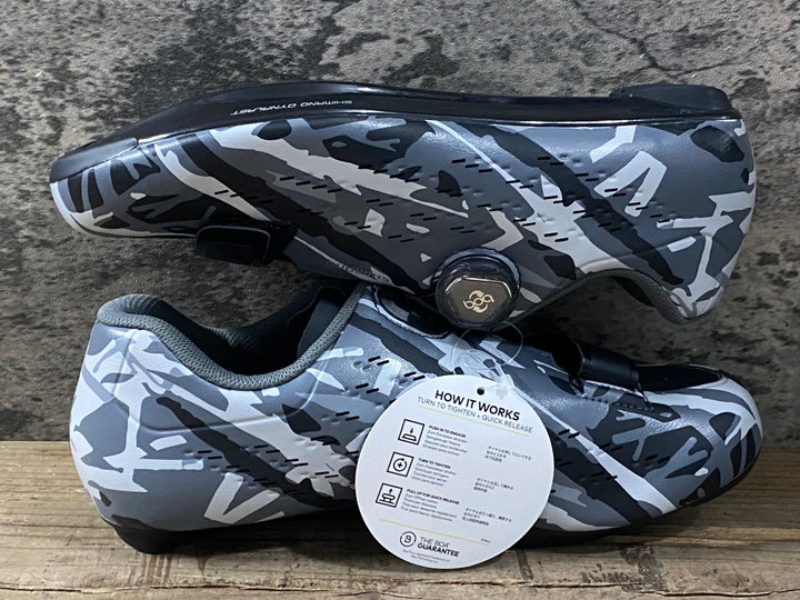 KG198 シマノ SHIMANO RP5 SH-RP501 ビンディングシューズ   3穴  GRAY CAMO EU40