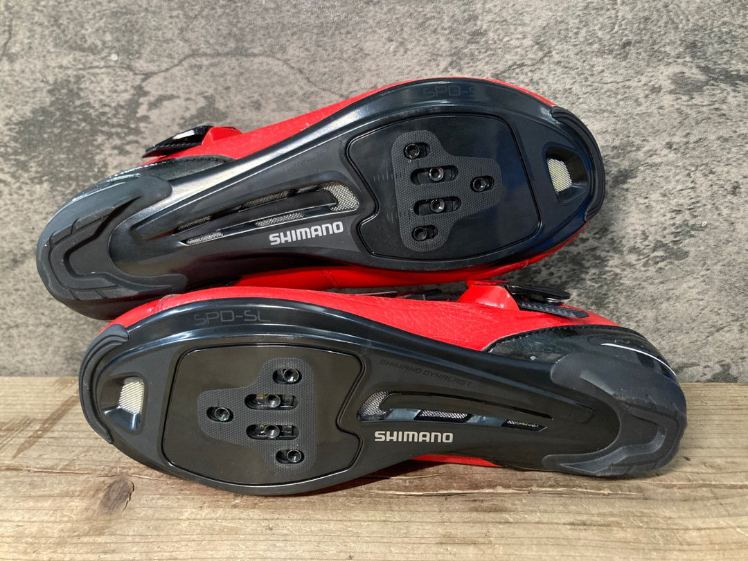 JV655 シマノ SHIMANO RP3 SH-PR300-S R ビンディングシューズ 赤 EU43