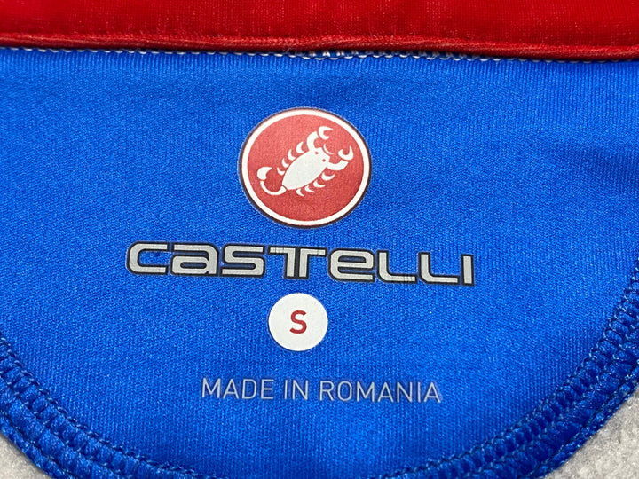 JO460 カステリ CASTELLI 長袖 サイクルジャケット S 青 裏起毛