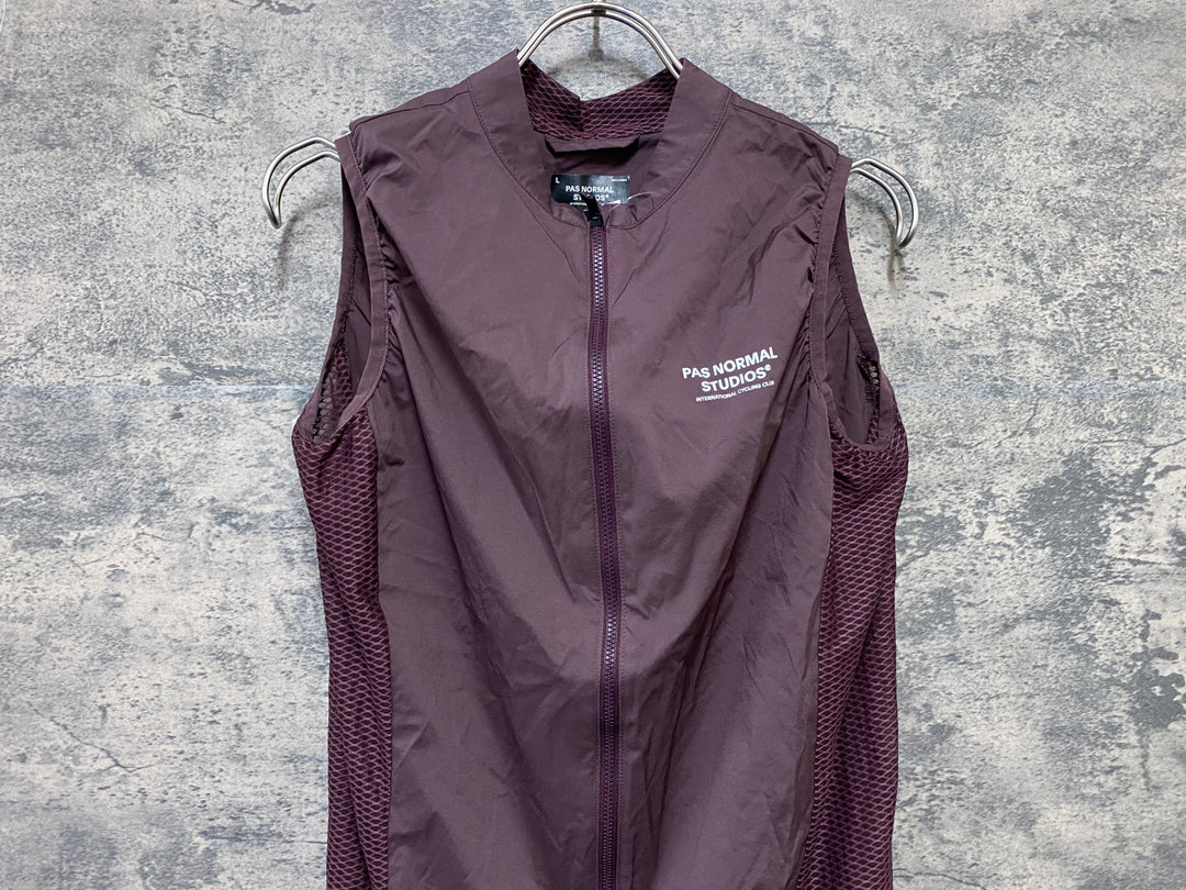 KA550 パスノーマルスタジオ PAS NORMAL STUDIOS MECHANISM STOW AWAY GILET ジレ サイクルベスト バーガンディ L
