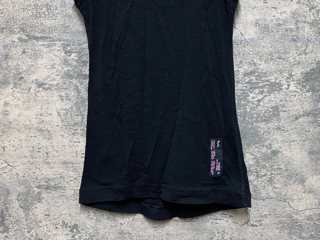 JP206 ラファ Rapha MERINO BASE LAYER ノースリーブ ベースレイヤー 黒 XS ※タグ劣化