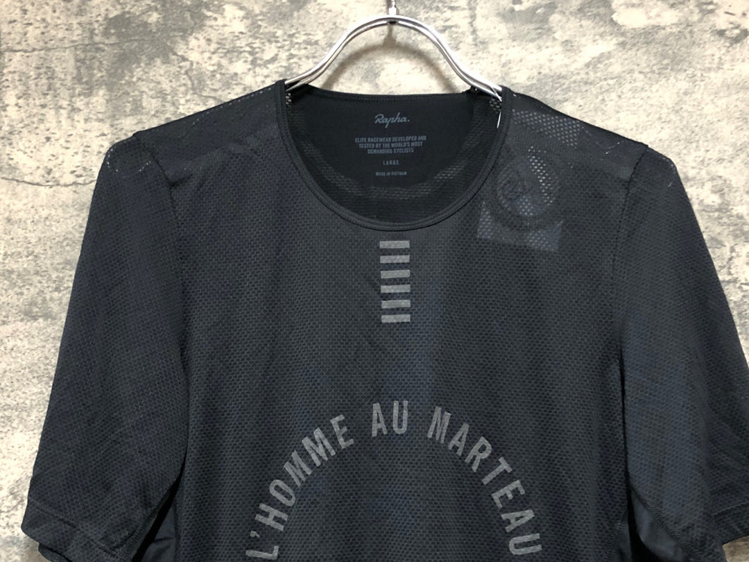 KE040 ラファ Rapha PRO TEAM BASE LAYER SHORT SLEEVE 半袖 ベースレイヤー 黒 L