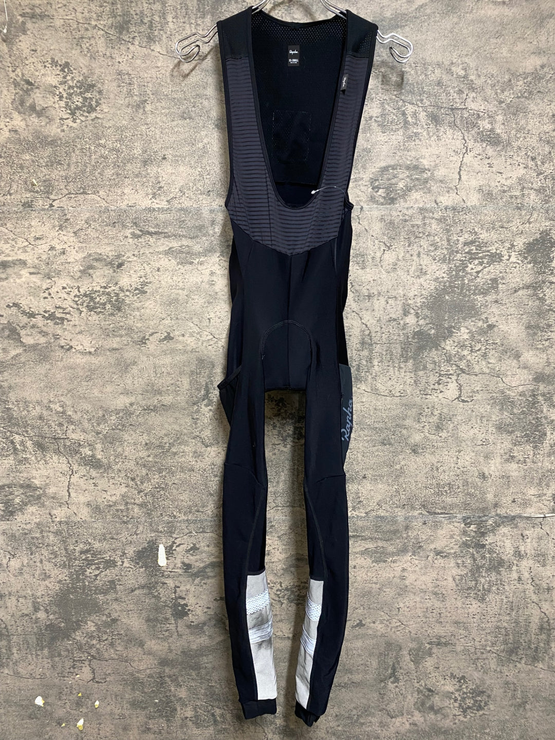 KL458 ラファ Rapha WOMEN'S CARGO WINTER TIGHTS WITH PAD ビブタイツ 黒 XXS 裏起毛 ※動物の毛