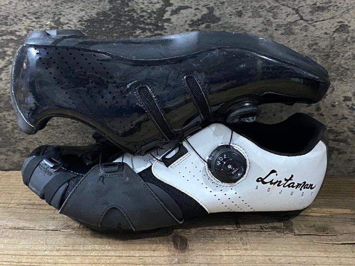 KJ194 リンタマン Lintaman ADJUST ROAD COMP ビンディングシューズ 黒 白 EU42