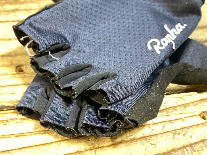 JV068 ラファ Rapha サイクルグローブ XS ネイビー ※ロゴ剥がれ