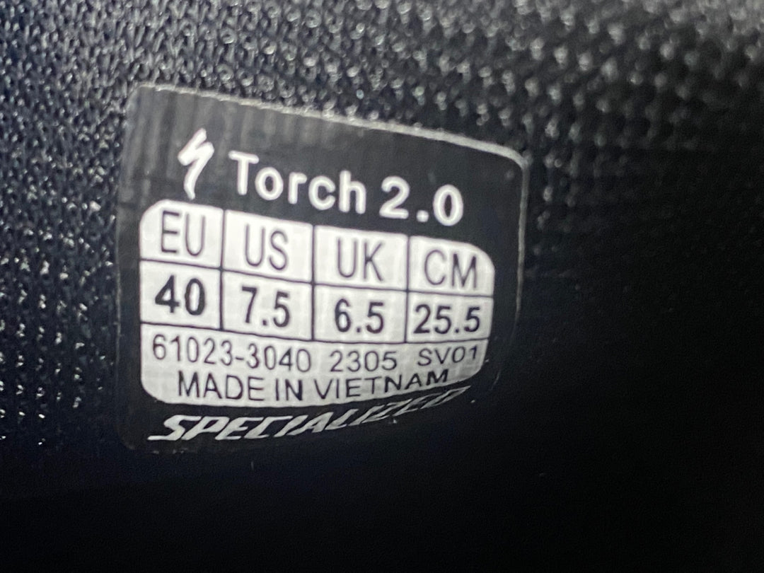 KL075 スペシャライズド SPECIALIZED Torch 2.0 BG BOA Li2 ビンディングシューズ 黒 EU40