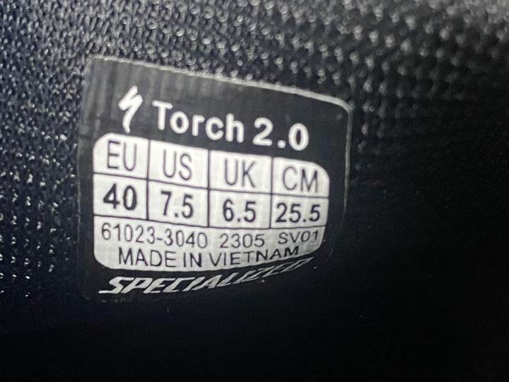 KL075 スペシャライズド SPECIALIZED Torch 2.0 BG BOA Li2 ビンディングシューズ 黒 EU40