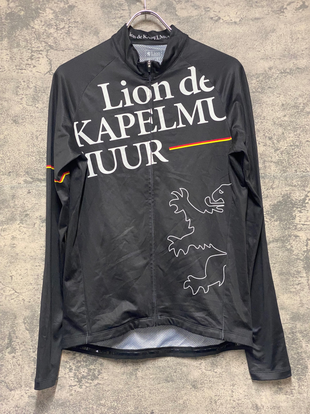 KN360 リオンドカペルミュール Lion de KAPELMUUR 長袖 サイクルジャージ 黒 XL
