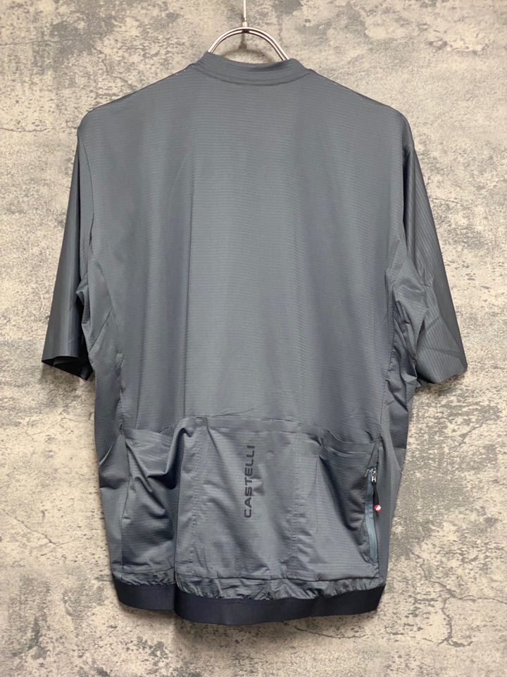 KE156 カステリ CASTELLI ESPRESSO 2 半袖 サイクルジャージ グレー XL