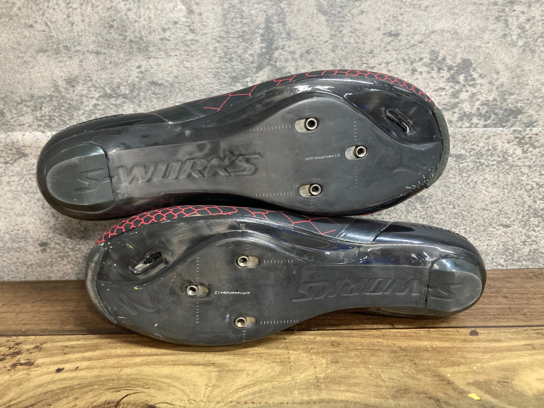 JT272 スペシャライズド SPECIALIZED S-WORKS 6 RD ビンディングシューズ 黒赤 3穴 EU39