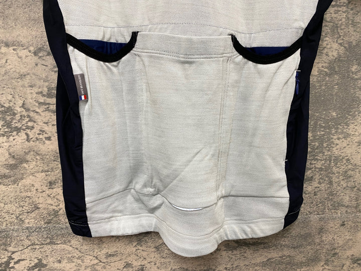 JY656 カフェドシクリステ CAFE DU CYCLISTE EGLANTINE Man 半袖 サイクルジャージ オフホワイト 黒 L