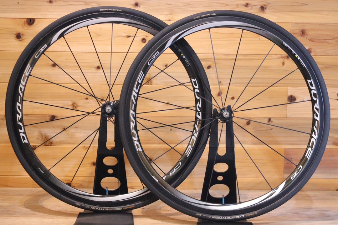 シマノ SHIMANO デュラエース DURA-ACE WH-9000-C35-TU シマノ 11S/12S カーボン チューブラー ロードバイク ホイールセット 【広島店】
