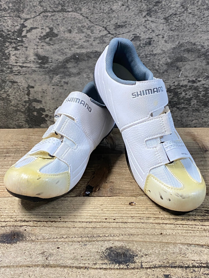 JT868 シマノ SHIMANO RP3 SH-RP300 ビンディングシューズ EU40 白 3穴/2穴