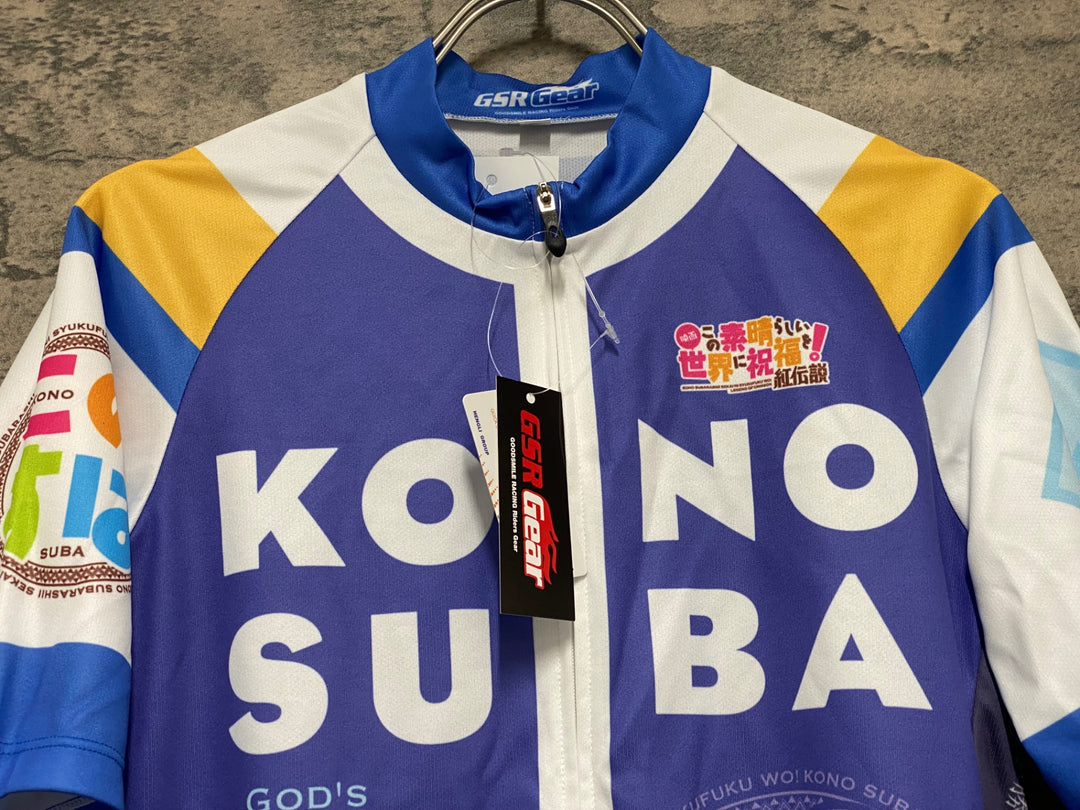 KG097 GSR Gear 半袖 サイクルジャージ 青 白 M この素晴らしい世界に祝福を！紅伝説 アクア