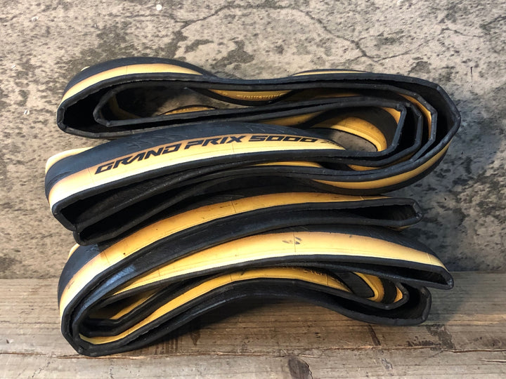 JQ394 コンチネンタル Continental グランプリ GRAND PRIX 5000 タイヤ 700x25c 黒/茶 2本セット