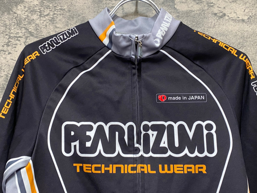 KE986 パールイズミ PEARL iZUMi 長袖 サイクルジャージ 黒 グレー M 裏起毛