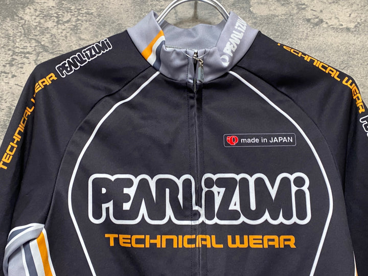 KE986 パールイズミ PEARL iZUMi 長袖 サイクルジャージ 黒 グレー M 裏起毛