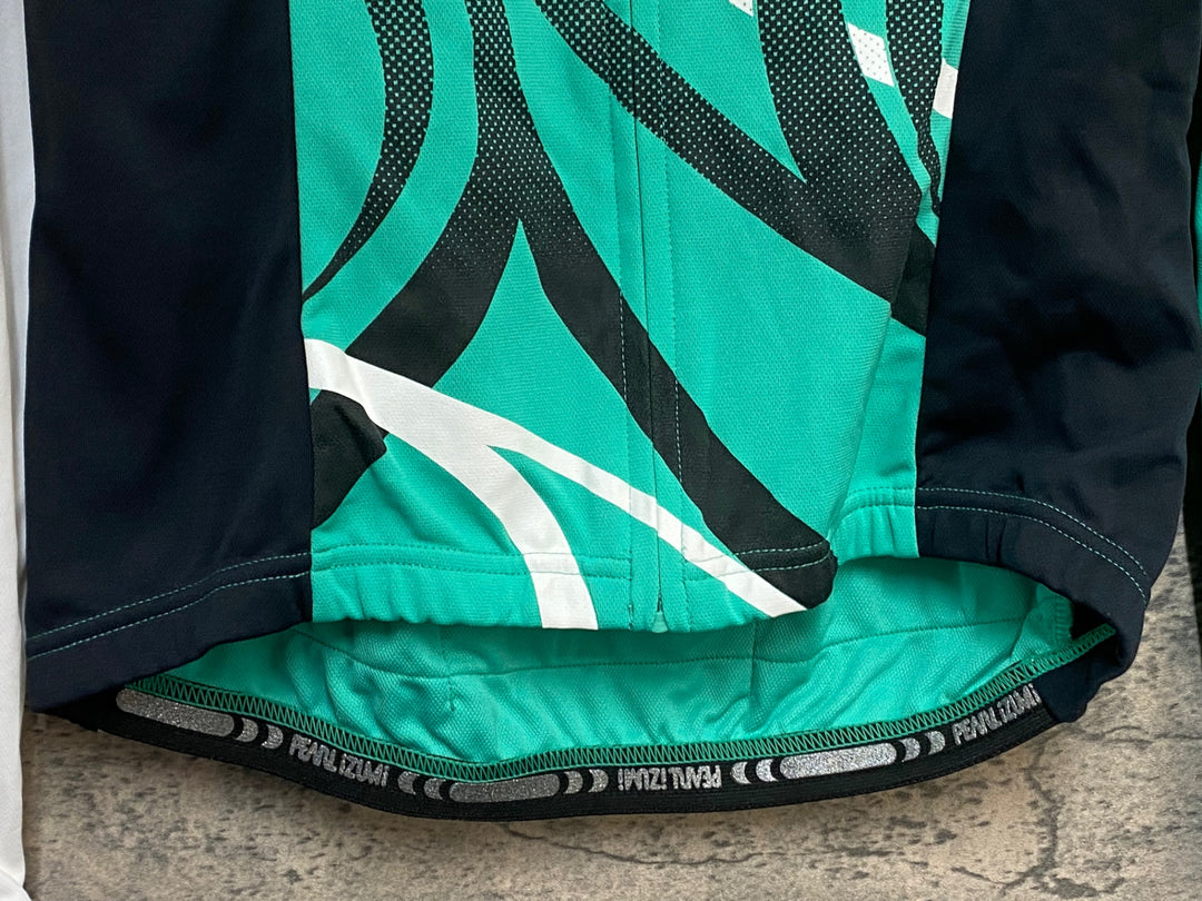 KL672 パールイズミ PEARL iZUMi 長袖 サイクルジャージ 緑白 L レディース