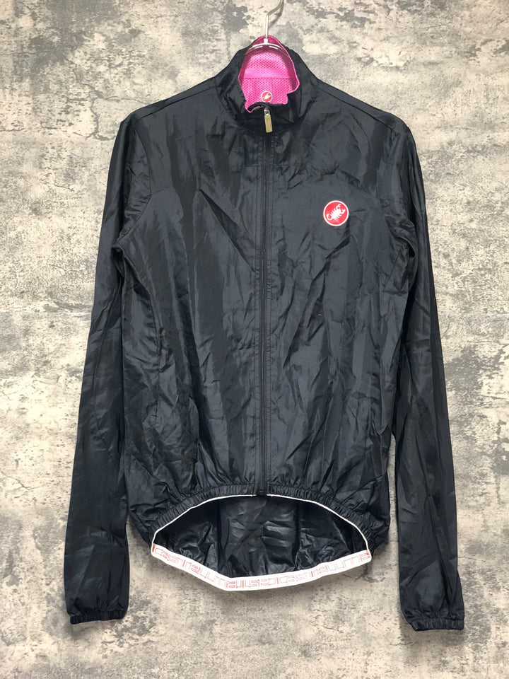 KJ897 カステリ CASTELLI ウインドブレイカー 黒 S