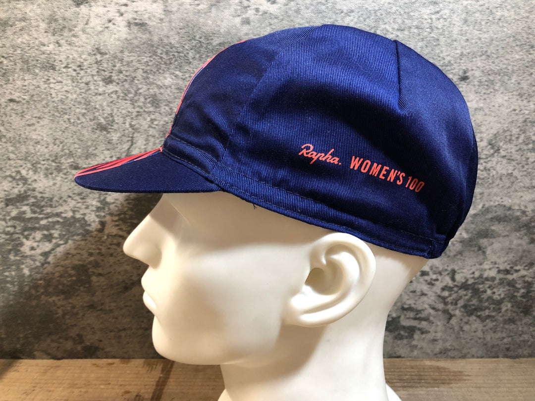 KG261 ラファ Rapha WOMEN’S 100 CAP サイクルキャップ 紺 ピンク ONESIZE