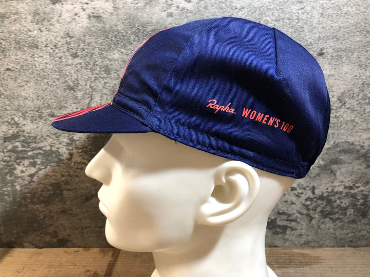 KG261 ラファ Rapha WOMEN’S 100 CAP サイクルキャップ 紺 ピンク ONESIZE
