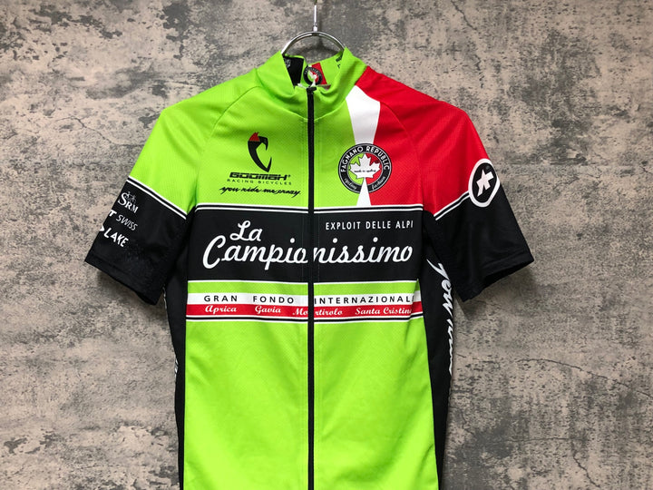JT088 アソス assos 半袖サイクルジャージ La Campionissimo 黄緑 サイズ不明