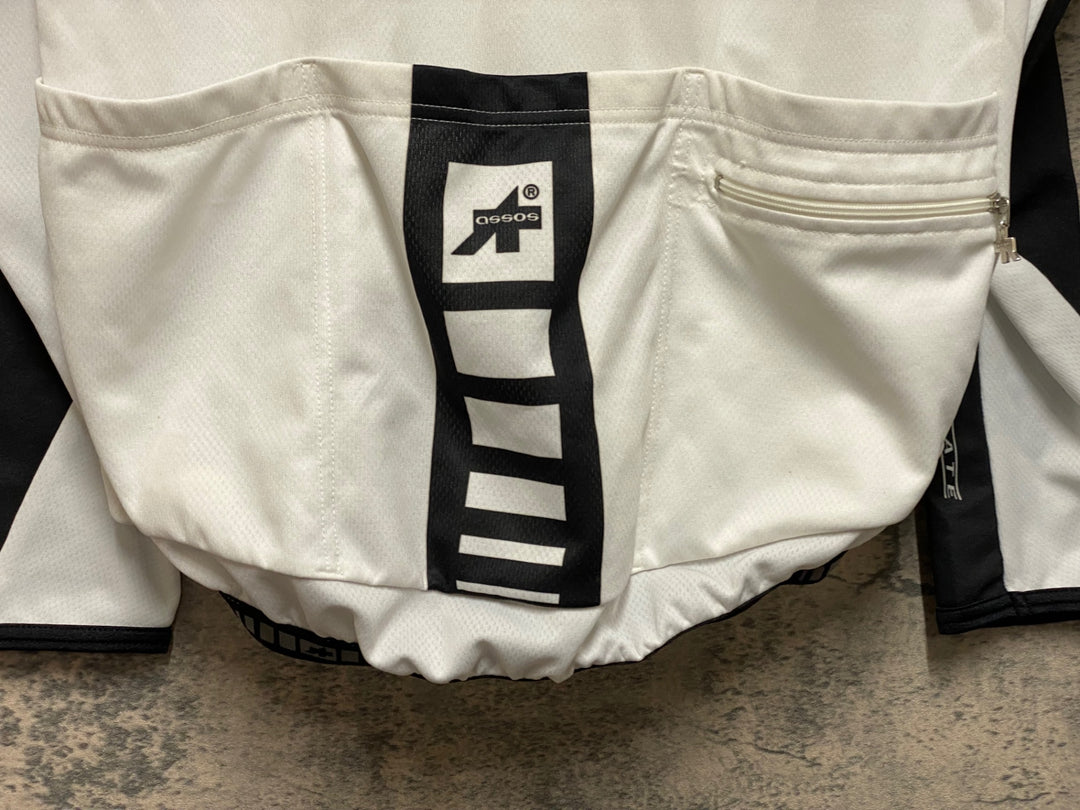 JQ220 アソス assos AIR BLOCK 799 長袖 サイクルジャージ M 赤黒 防風
