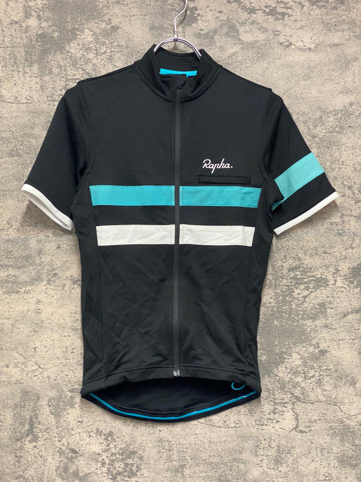 JV168 ラファ Rapha BREVET JERSEY 半袖 サイクルジャージ 黒 XS