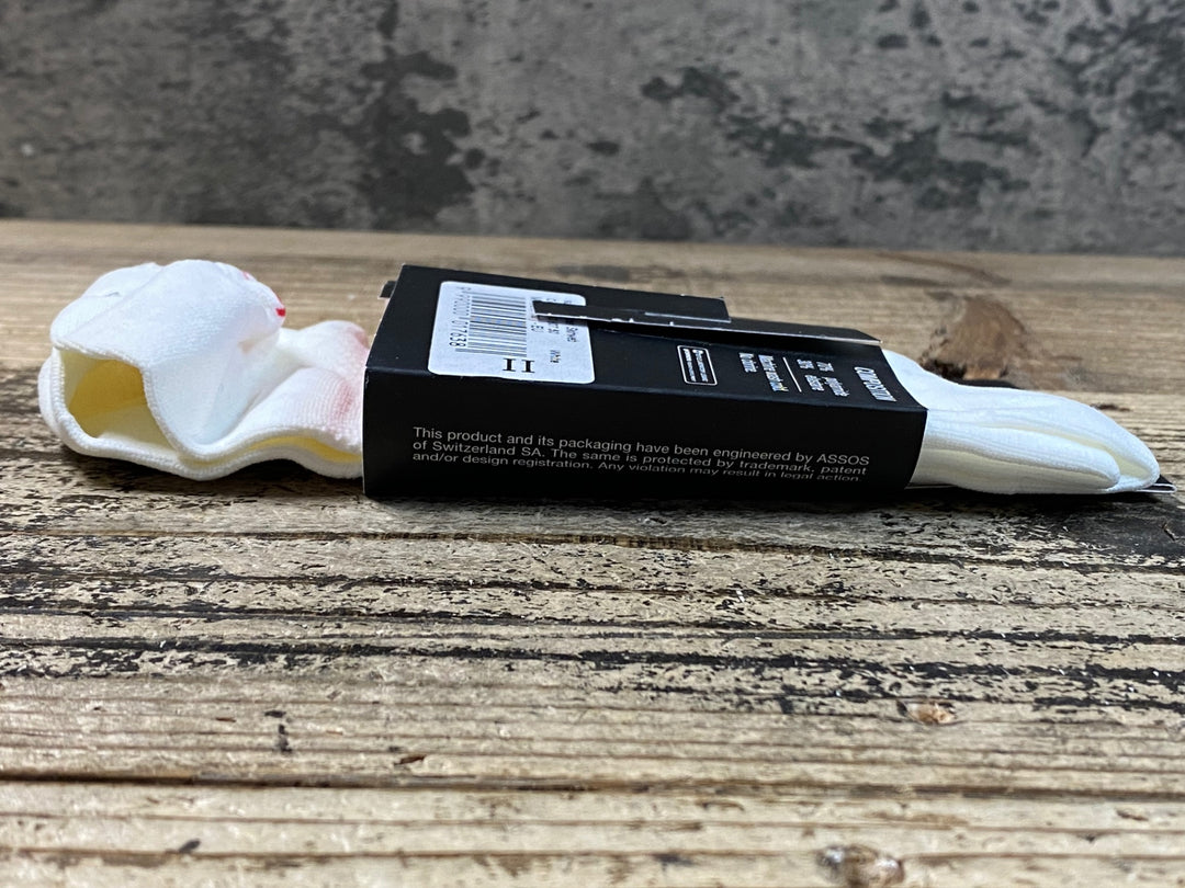 JQ208 アソス assos summerSocks skinweb サイクルソックス 白 2